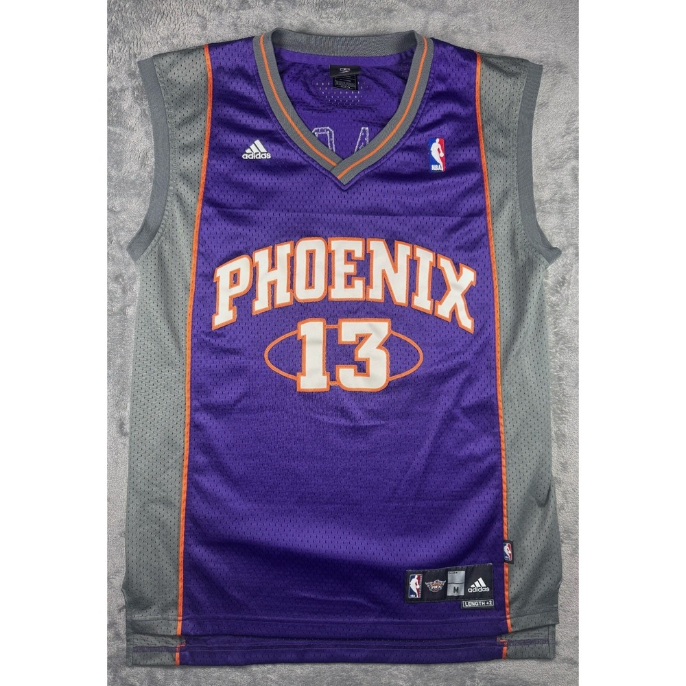 Adidas Phoenix Suns Steve Nash #13 NBA Basketball Jersey Purple Grey Men Medium